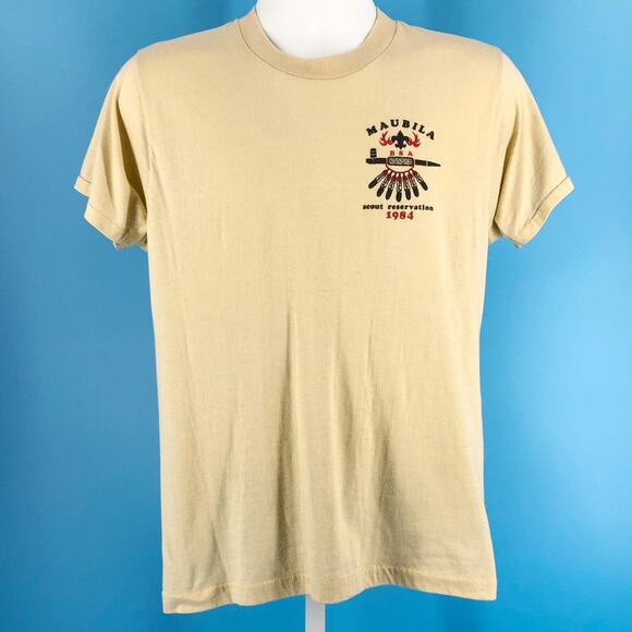 1984 BSA Maubila Boy Scout Reservation Camp Tshirt 80s 1980s vintage - Picture 1 of 5